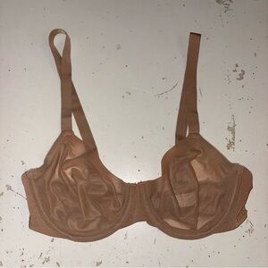 SKIMS No Show Molded Unlined Demi nude sheer size 34C nwot